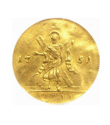 1 червонец 1751 года Елизавета Петровна
