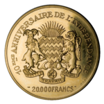 Золотые монеты Чада