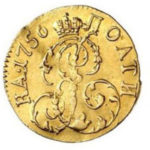 Полтіна 1756 року Єлизавета Петрівна (золото)