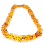 Старинные граненные янтарные бусы