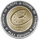 5 гривен 2009 год 60 лет Совету Европы