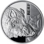 5 гривен 2018 год Вепрь