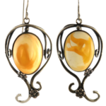Янтарные серьги