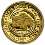 Золота монета 25 доларів 1987 року. Австралія. Самородки