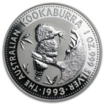 Срібна монета 1 долар 1993 рік. Австралія. Кукабарра