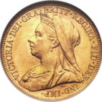 Золота монета 1 фунт 1893-1901 років. Австралія. королева Вікторія