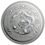 Серебряная монета 10 долларов 2000 год. Австралия. Лунар. Год Дракона