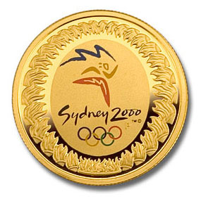 Золотая монета 100 долларов 2000 год. Австралия. Сидней