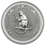 Срібна монета 1 долар 2004 рік. Австралія. Лунар. Рік Мавпи