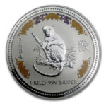 Срібна монета 30 доларів 2004 року. Австралія. Лунар. Рік Мавпи