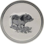 Серебряная монета 15 долларов 2007 год. Австралия. Лунар. Год Свиньи