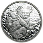 Серебряная монета 1 доллар 2008 год. Австралия. Коала