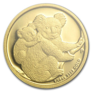 Золотая монета 15 долларов 2008 год. Австралия. Коала