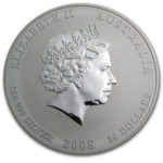 Серебряная монета 30 долларов 2008 год. Австралия. Лунар. Год Крысы
