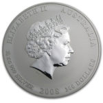 Серебряная монета 300 долларов 2008 год. Австралия. Лунар. Год Крысы