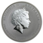 Серебряная монета 50 центов 2008 год. Австралия. Лунар. Год Крысы