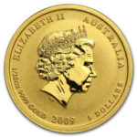 Золота монета 5 доларів 2009 року. Австралія. Лунар. Рік Бика