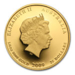 Золота монета 25 доларів 2009 року. Австралія. Лунар. Рік Бика