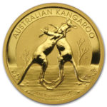 Золотая монета 100 долларов 2010 год. Австралия. Красный кенгуру