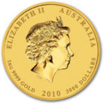 Золота монета 3000 доларів 2010 року. Австралія. Лунар. Рік Тигра
