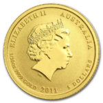Золота монета 5 доларів 2011 року. Австралія. Лунар. Рік Зайця
