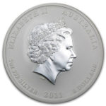 Срібна монета 8 доларів 2011 року. Австралія. Лунар. Рік Зайця