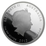 Серебряная монета 1 доллар 2012 год. Австралия. Лунар. Год Дракона