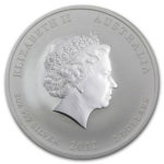 Срібна монета 2 долари 2012 року. Австралія. Лунар. Рік Дракона