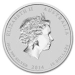 Серебряная монета 10 долларов 2014 год. Австралия. Лунар. Год Лошади