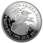 Срібна монета 30 доларів 2015 року. Австралія. Кукабарра