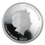 Серебряная монета 50 центов 2015 год. Австралия. Лунар. Год Козы