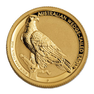 Золотая монета 15 долларов 2016 год. Австралия. Клиновидный орел