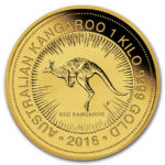 Золотая монета 3000 долларов 2016 год. Австралия. Красный кенгуру