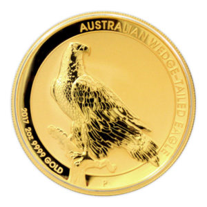 Золотая монета 200 долларов 2017 год. Австралия. Клиновидный орел