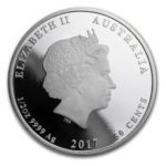 Срібна монета 50 центів 2017 року. Австралія. Лунар. Рік Півня