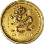 Золота монета 100 доларів 2000 року. Австралія. Лунар. Рік Дракона