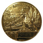 Памятная настольная медаль Ленинград. Банковский мост