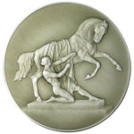 Памятная настольная медаль Ленинград. Укротители коней