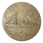 Памятная настольная медаль В память о рейсе мира Балтийск — Нью-Йорк