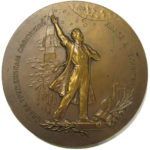 Памятная настольная медаль Создание первой в мире многоступенчатой космической ракеты