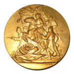 Памятная настольная медаль Награждение ВЛКСМ орденом Красного Знамени