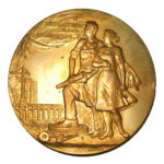 Памятная настольная медаль Награждение ВЛКСМ орденом Трудового Красного Знамени