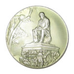 Памятная настольная медаль Ленинград. Памятник И.А.Крылову в Летнем саду