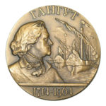 Памятная настольная медаль 250-летие победы русского флота над шведами у мыса Гангут