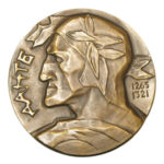 Памятная настольная медаль 700 лет со дня рождения Данте Алигьери