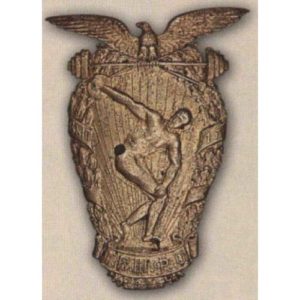 Нагрудный знак I-й выпуск Главной военной школы физического образования трудящихся (ГВШФОТ). 1921 г.