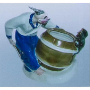 Статуэтка "Сказка о том, как черт у казака душу торговал"