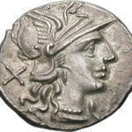 Серебряный Республиканский Денарий Луция Требония, 135 год до н.э.