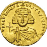 Золотой солид Византии, Анастасий II, 713-715 год