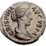 Серебряный Денарий Бруттии Криспины, 180-182 год
